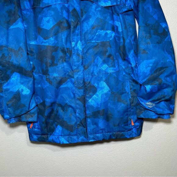 Columbia Interchange Omni Tech wind waterproof blue camo jacket boy’s size large - Picture 4 of 10